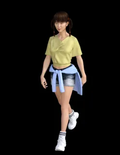 写实 可爱 清凉套装 美女 骨骼绑定