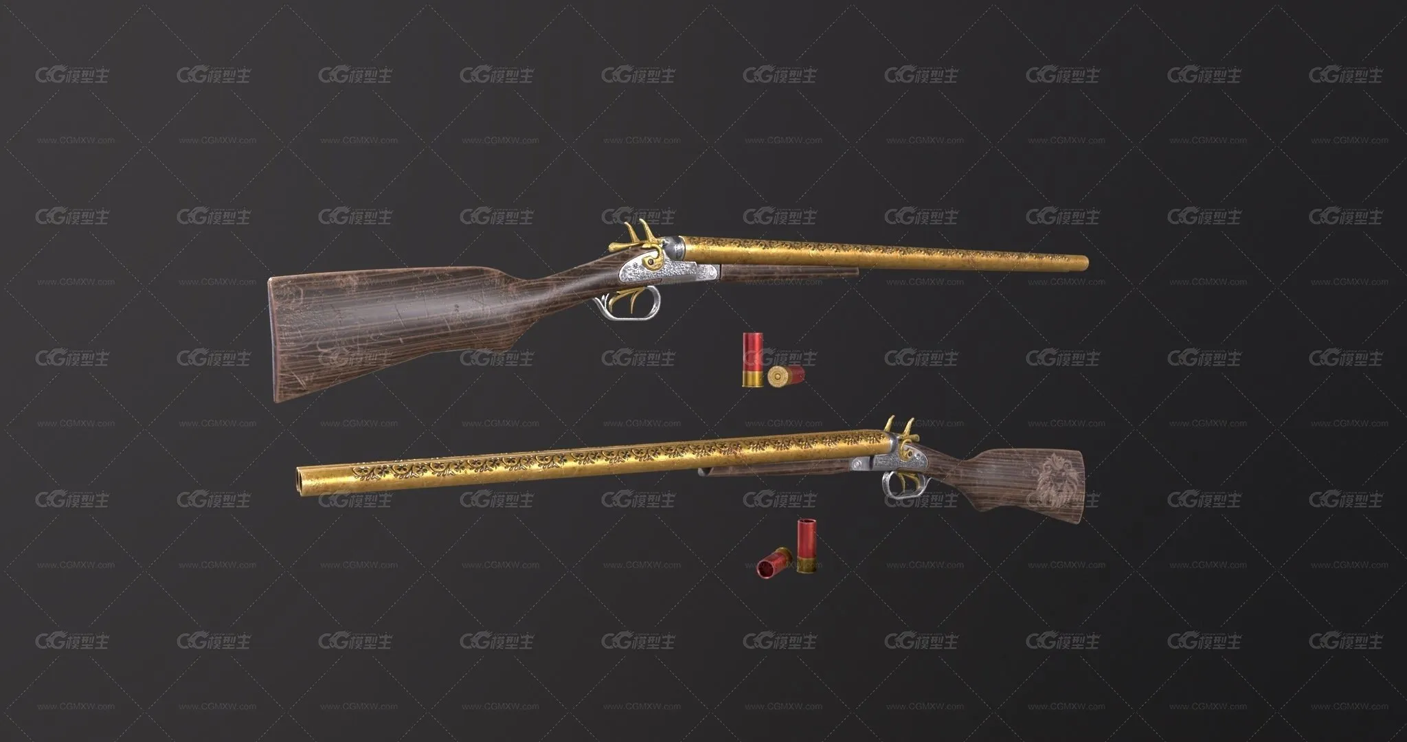 霰弹枪 双管猎枪 枪械 武器 步枪 双管喷子 霰弹枪 火枪 长管枪 西部猎枪 老式步枪 牛仔猎枪-1