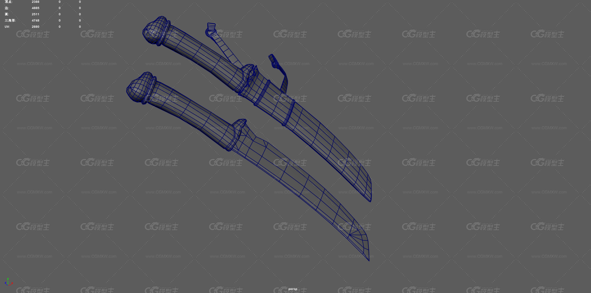 匕首 骨刀 短刀 古代匕首 冷兵器 武器 砍刀 次世代武器 刀剑 斩刀 原始武器 近战武器 游戏武器-9