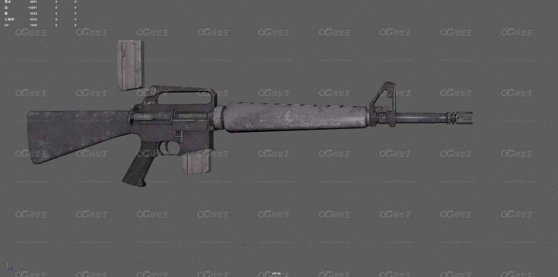 M16A1步枪 突击步枪 自动步枪 枪械 武器 军事武器 小口径步枪 冲锋枪 美式步枪 美军枪械-7