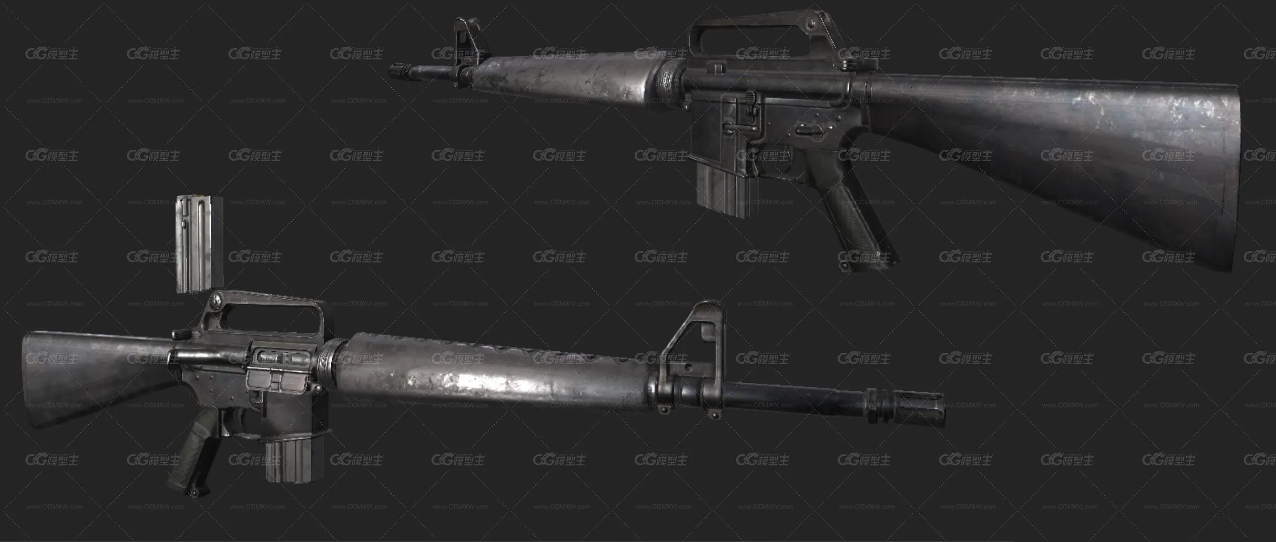 M16A1步枪 突击步枪 自动步枪 枪械 武器 军事武器 小口径步枪 冲锋枪 美式步枪 美军枪械-1