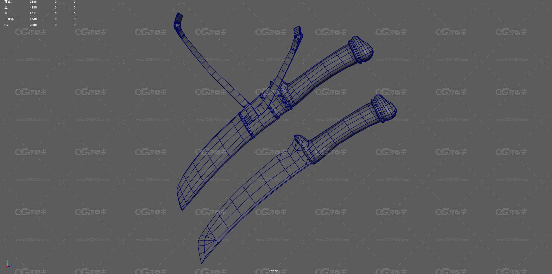 匕首 骨刀 短刀 古代匕首 冷兵器 武器 砍刀 次世代武器 刀剑 斩刀 原始武器 近战武器 游戏武器-11