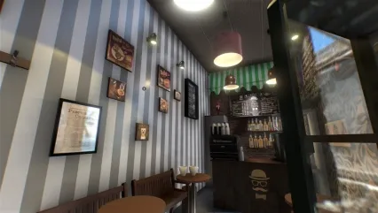 咖啡馆 餐厅 房间 小酒吧