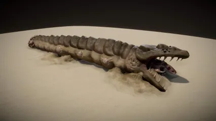  次时代 pbr 巨型蠕虫 外星怪物 爬虫 寄生虫 水熊 变异巨兽异形 荒漠沙虫