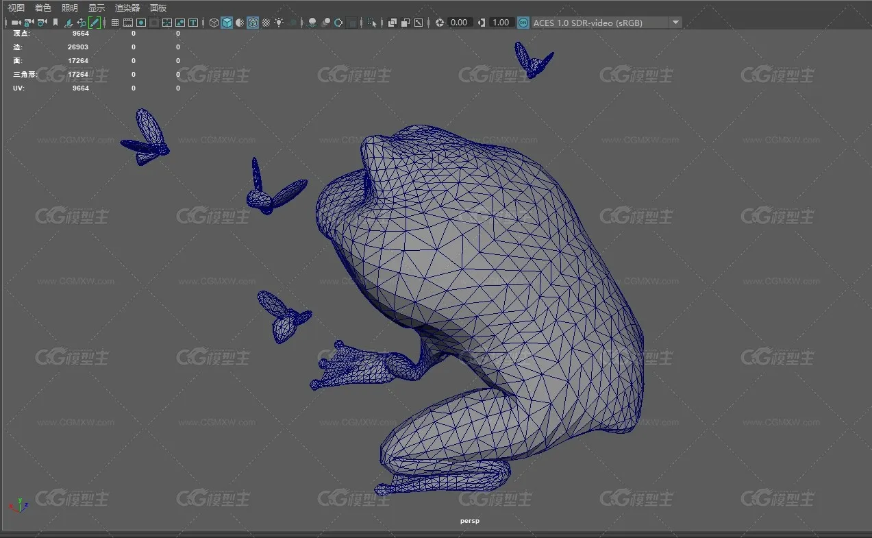 Q版卡通青蛙 青蛙王子 可爱青蛙 流浪青蛙PBR-6