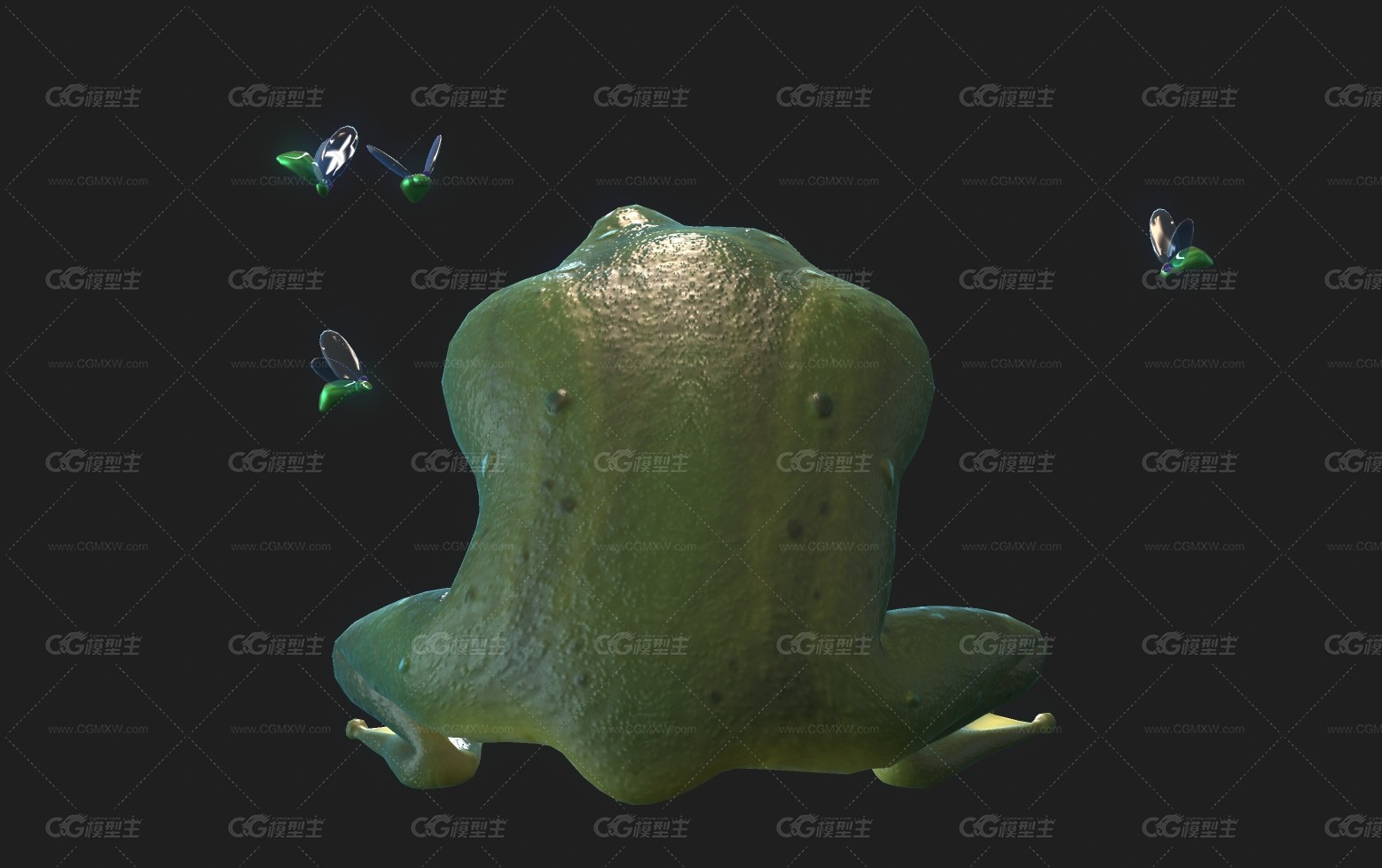 Q版卡通青蛙 青蛙王子 可爱青蛙 流浪青蛙PBR-3