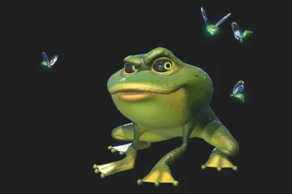 Q版卡通青蛙 青蛙王子 可爱青蛙 流浪青蛙PBR
