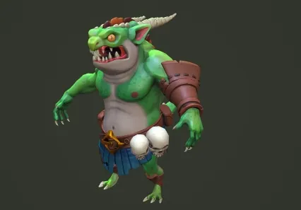 卡通盔甲绿妖精 次世代 动画角色 怪物 monster 绿怪物