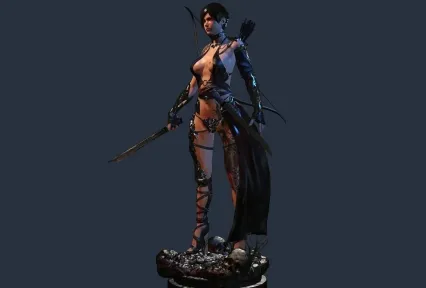 美女战士  精锐弓箭手 刺客 黑暗复仇者  PBR女战士 女骑士
