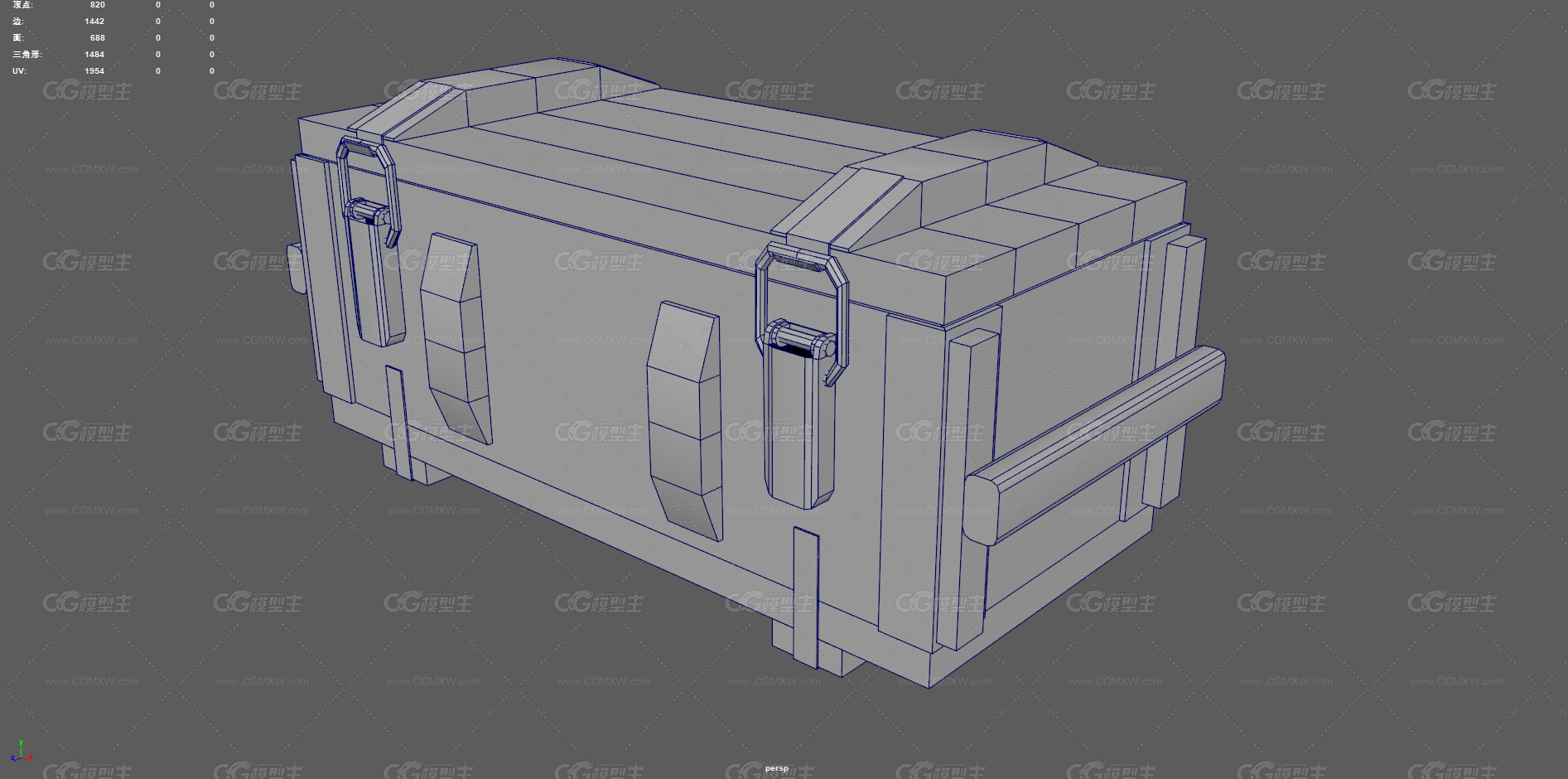 军用箱子 补给箱 弹药箱 子弹箱 场景道具 战争物资 武器库 军用物资 武器箱 军械箱 老式军用箱-13