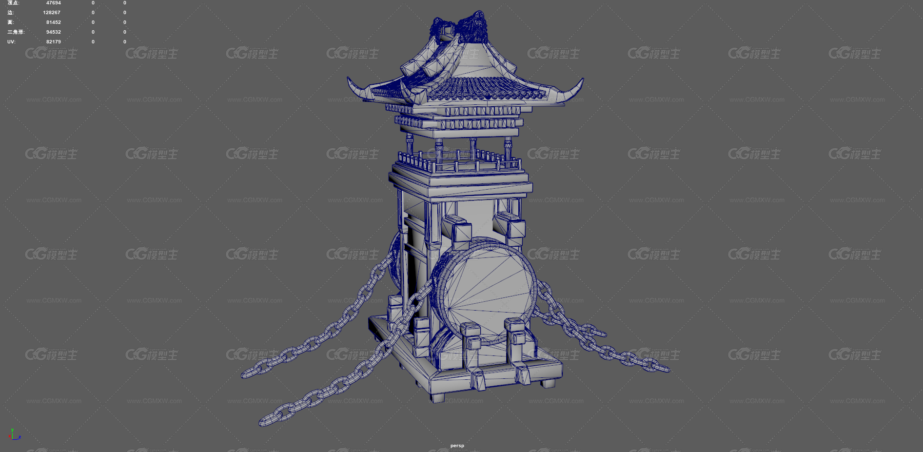 鼓楼 游戏建筑 古代钟楼 击鼓报警 中国古建筑 悬鼓报时 击鼓典礼 古风建筑 游戏场景 防守鼓楼-11