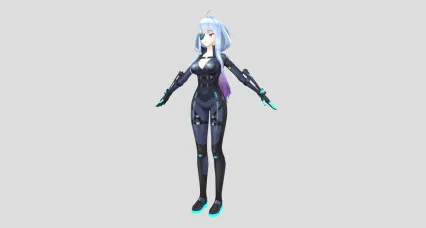 卡通女战士 科幻角色 科技女武士 动漫女孩 星际特工 特种部队 女杀手 超能战士 美少女战士 