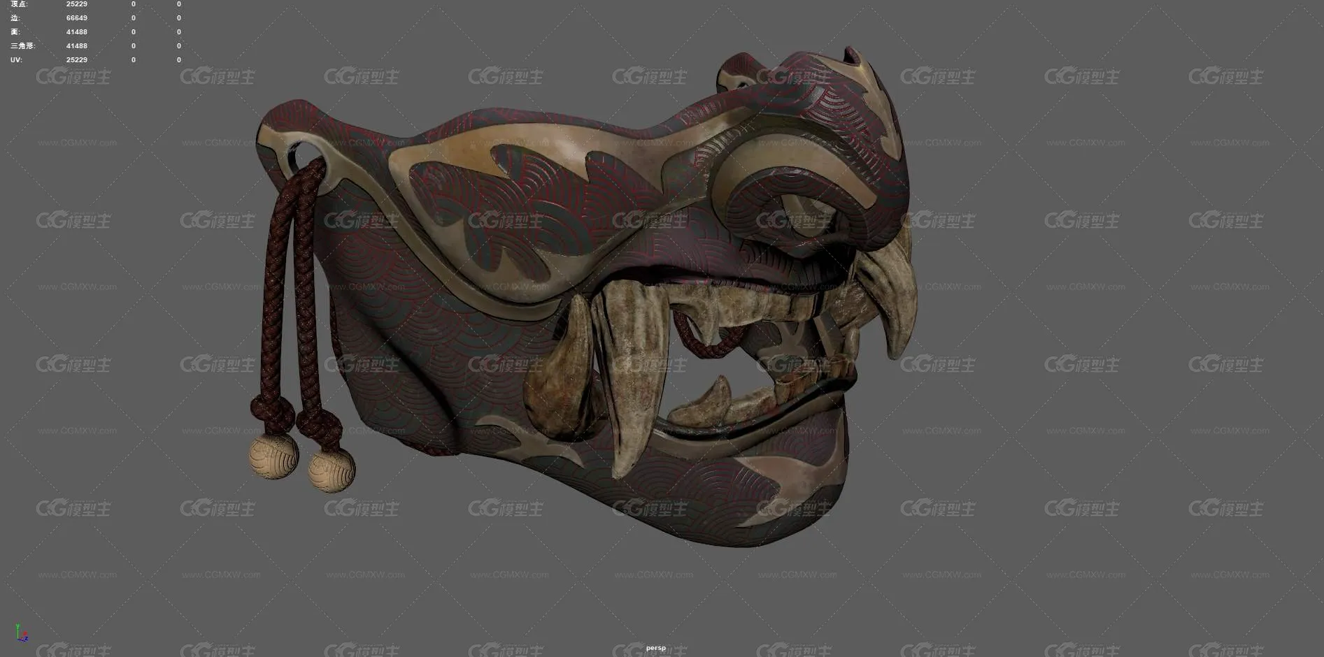 武士面具 武士面盔 鬼怪面具 罗刹面具 日本面具 日式盔 恶魔面具 大名面盔 战国头盔 修罗面具-5