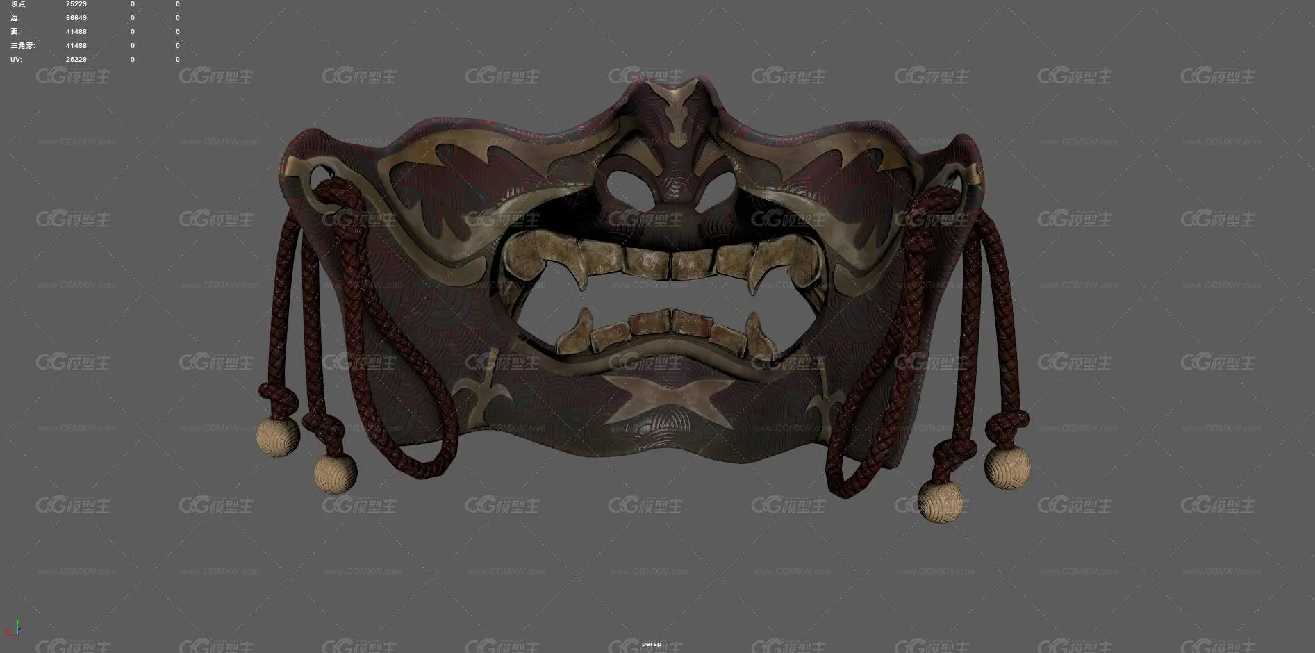 武士面具 武士面盔 鬼怪面具 罗刹面具 日本面具 日式盔 恶魔面具 大名面盔 战国头盔 修罗面具-4