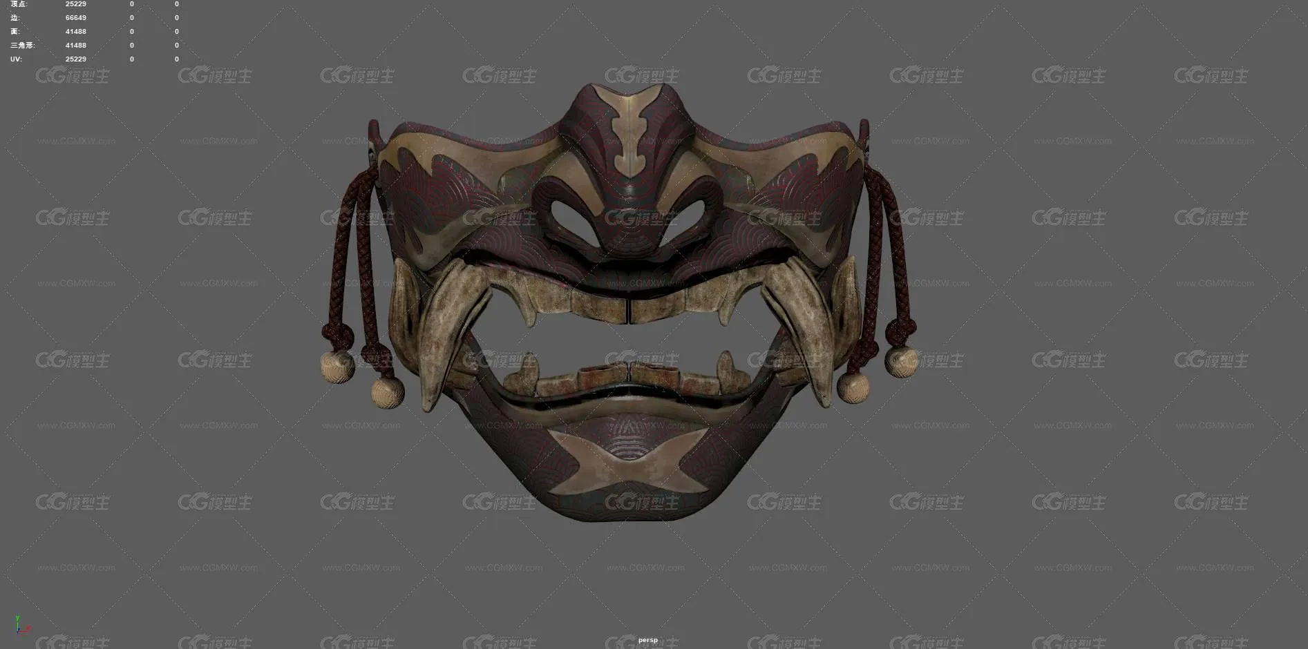 武士面具 武士面盔 鬼怪面具 罗刹面具 日本面具 日式盔 恶魔面具 大名面盔 战国头盔 修罗面具-3