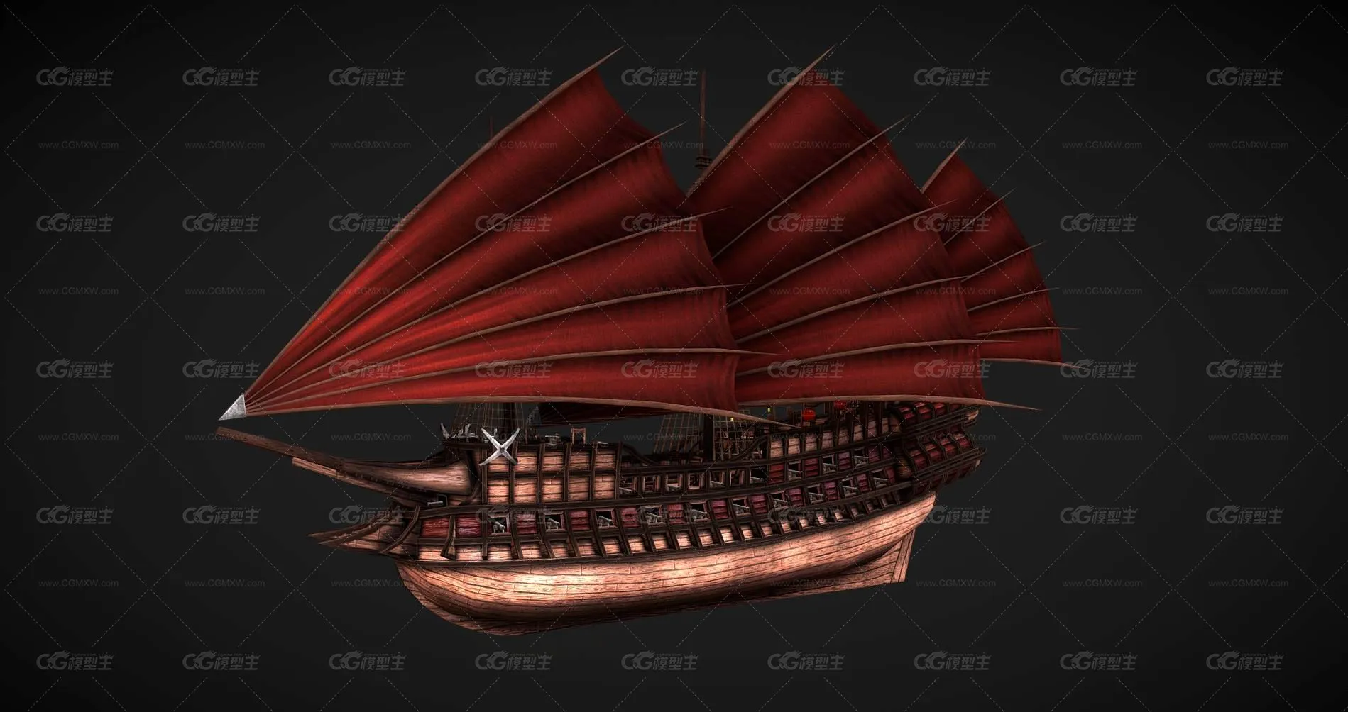 帆船 货运船 古代船 木船 欧洲船 海盗船 古代货船 亚洲海盗船 大船 古代帆船 复古船-1