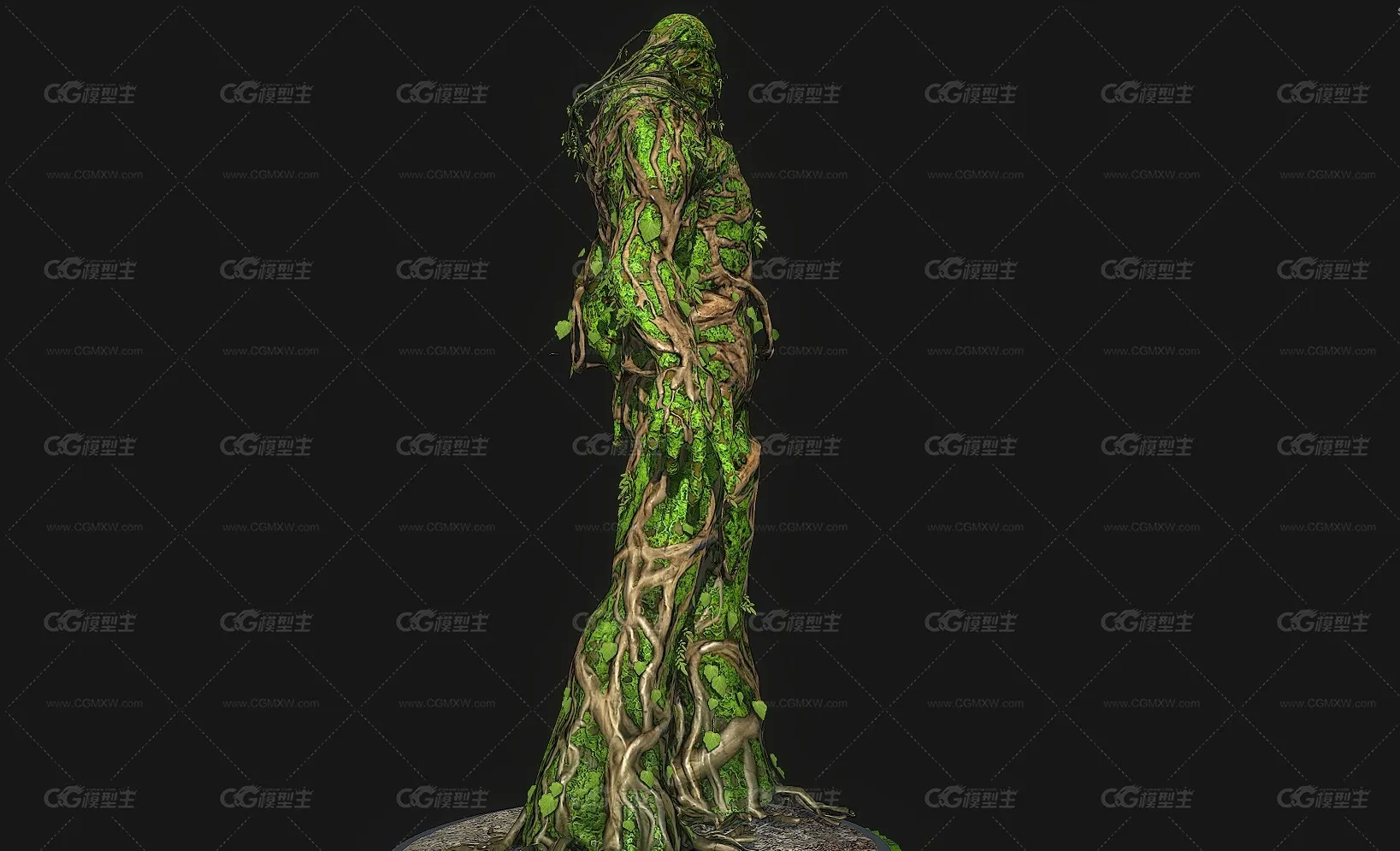 pbr树人 魔幻树妖 风格化树人 千年树妖王 森林树王-5