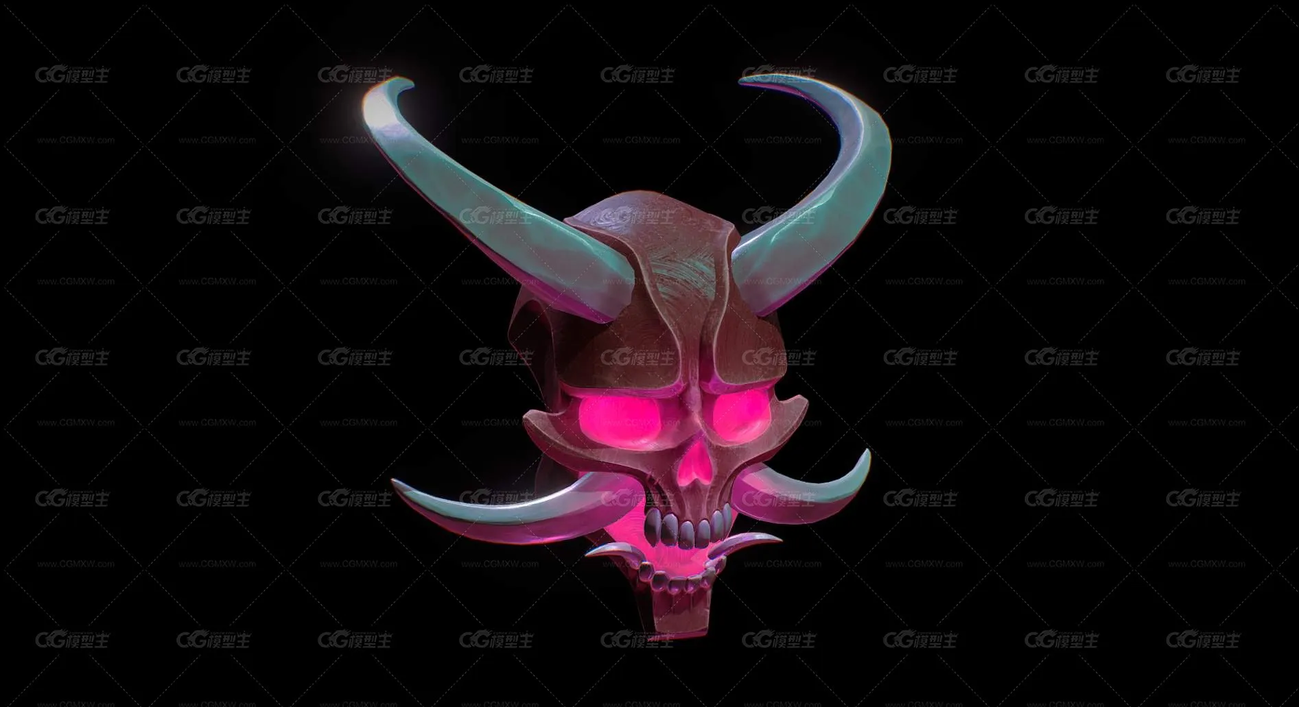 恶魔面具 鬼怪面具 般若面具 恶鬼面具 日本鬼神面具 假面 祭祀物品 地狱面具 汉娜面具头骨-1