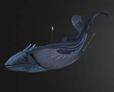 鱼怪 飞鱼 外星生物 鲸鱼怪 幻想怪物 外星物种 外星动物 奇幻生物 飞鱼 深海鱼怪 大鱼 鲲 深海