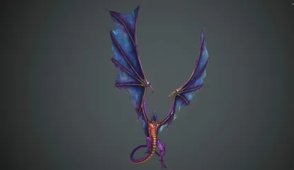 幻想生物 飞龙 雷龙 紫龙 pbr魔龙