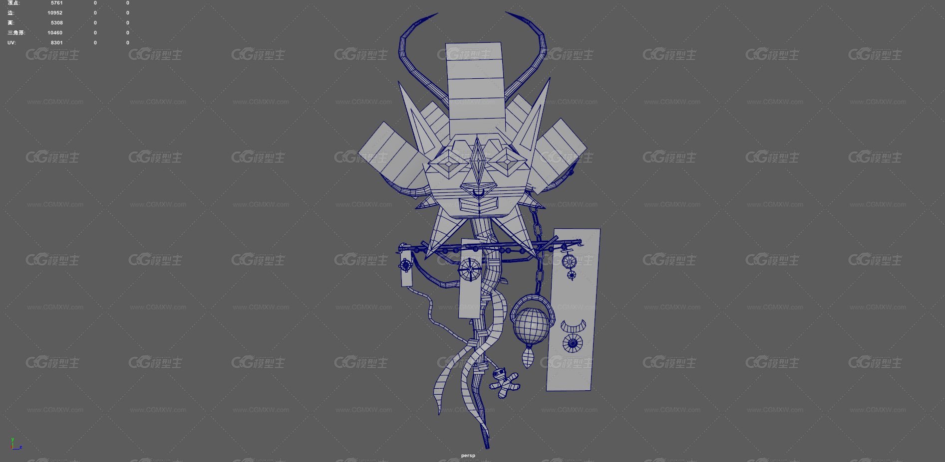 萨满神杖 法杖 权杖 祭祀法杖 法师武器 游戏武器 仙侠武器 魔幻武器 仙侠法杖 道具 武器-14