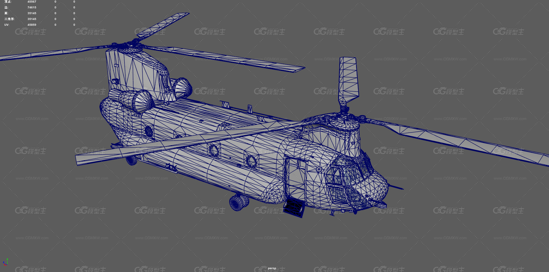 支奴干直升机 CH-47运输直升机 军用直升机 运输机 运输直升机 双螺旋桨运输机 美军运输机-11