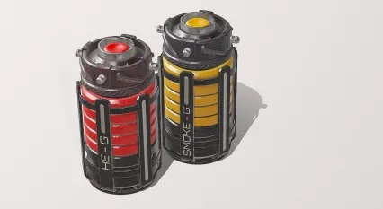 科幻手榴弹 V8   pbr武器