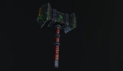  pbr锤子 战锤 武器 冷兵器 石锤 铁锤