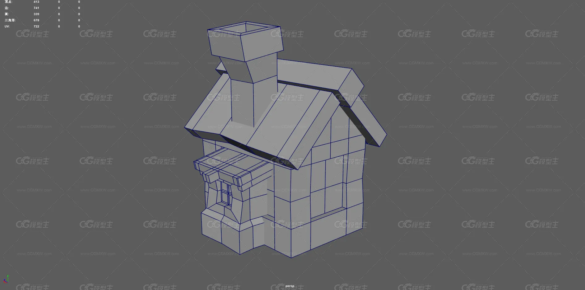 卡通房子 Q版房子 小屋 建筑 卡通建筑 瓦房 古代破木屋 风格化小屋 欧式建筑 手绘 动漫小屋-11