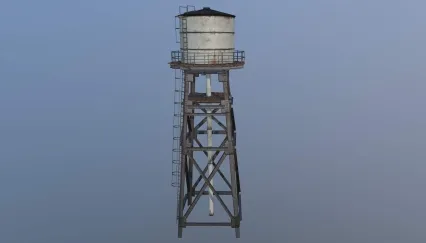 水塔 水箱 储水罐 老式水塔 铁质水箱