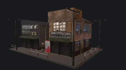 街道   建筑    日式房子