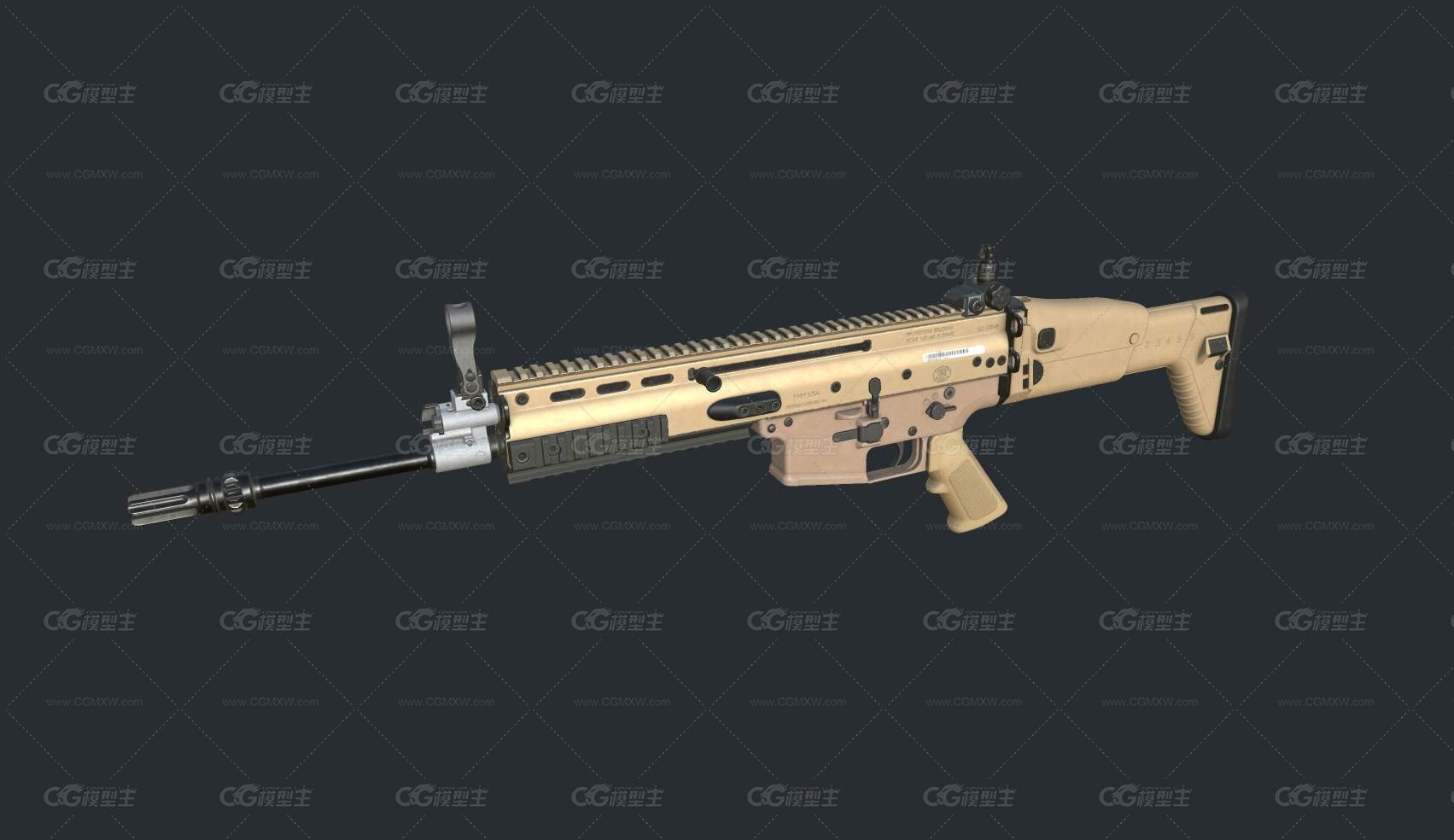 FN SCAR-L 突击步枪  scar步枪  枪械武器 自动步枪-1