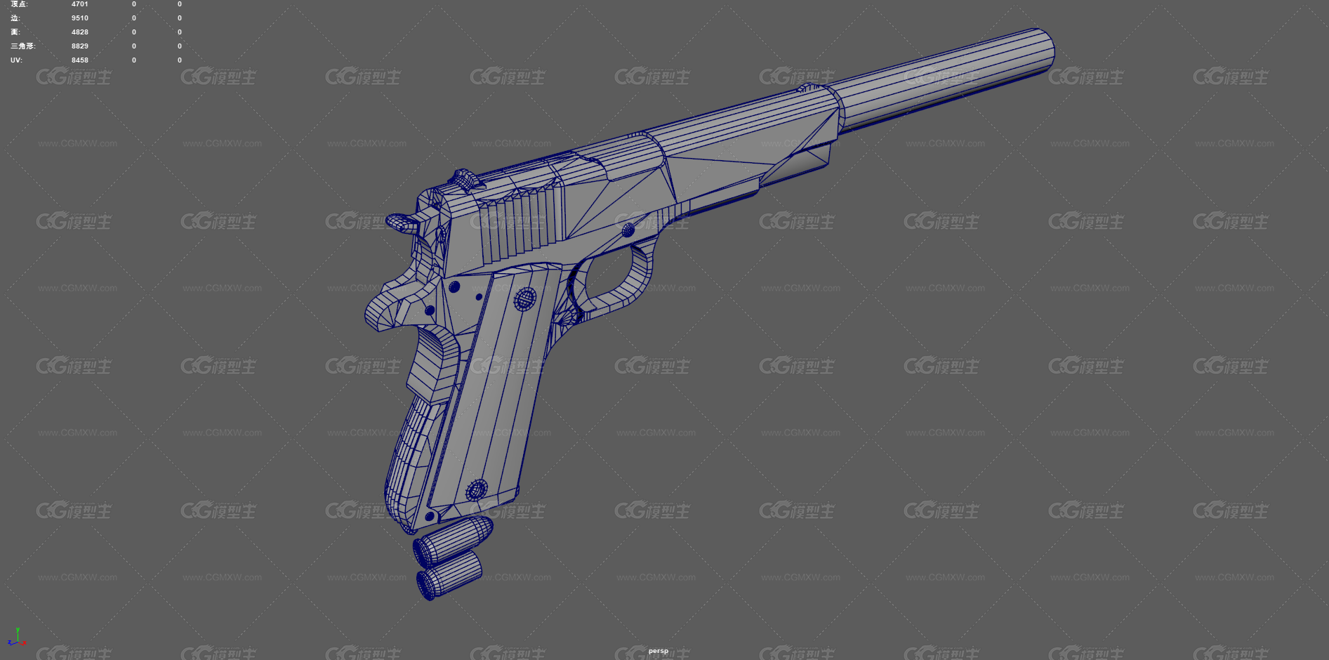 m1911手枪 柯尔特m1911 枪械 消声器 子弹 半自动手枪 美军枪械 现代武器 消音手枪 -12