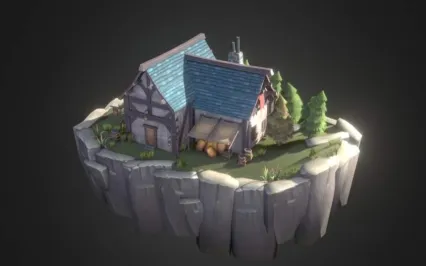 中世纪房屋 古代场景 3D模型 