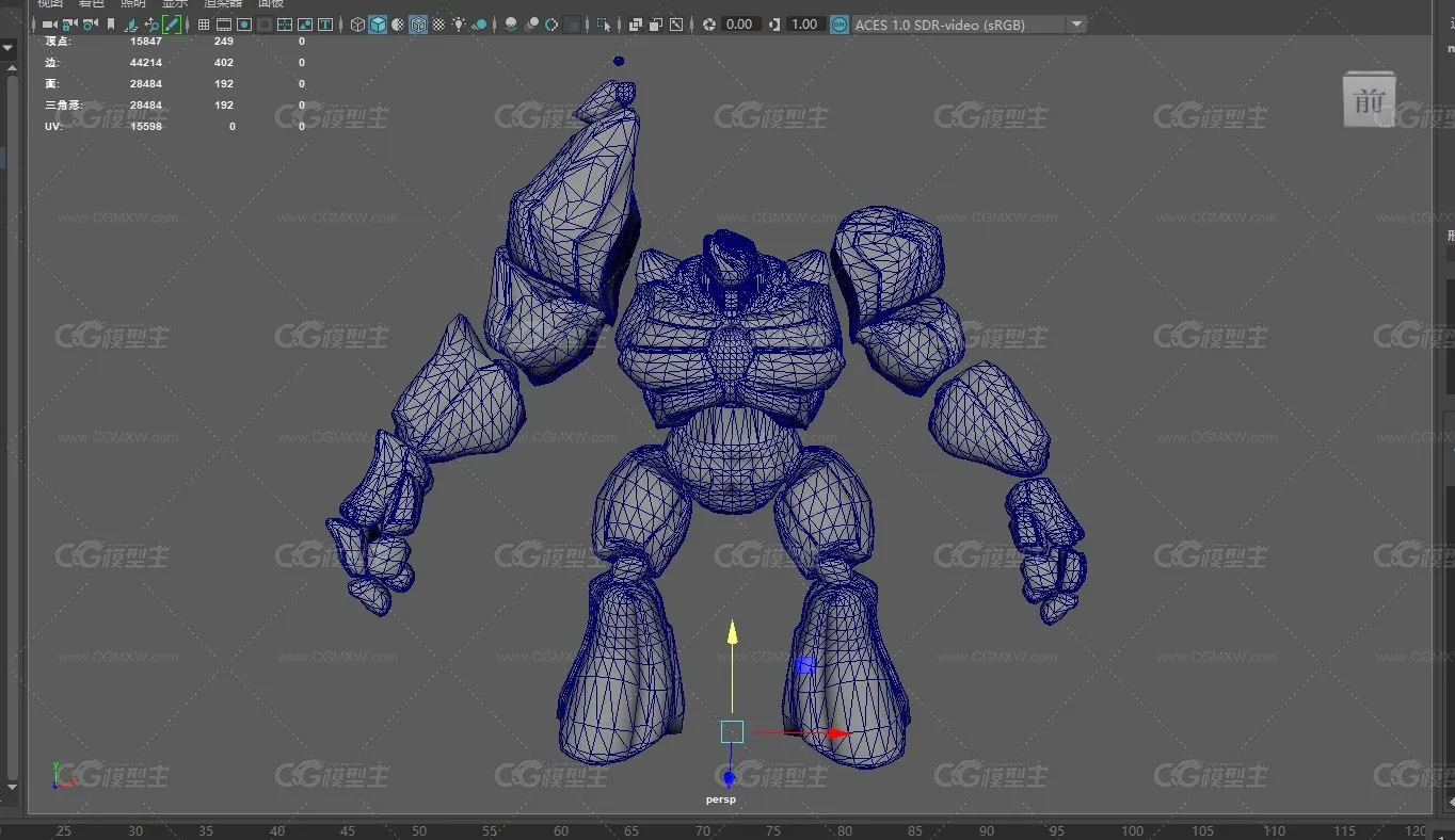 古老的魔像 石傀儡 石头巨人 3D模型 风格化人-6