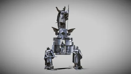 纪念碑     守护神  雕塑  西方神话人物