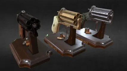 转转手枪 老式左轮枪 写实枪械 武器 装备 简模 西部手枪 牛仔枪