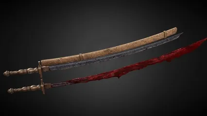 哥特式武士刀 PBR日本刀 冷兵器长刀  太刀 刀剑 武器 东洋刀 忍者刀