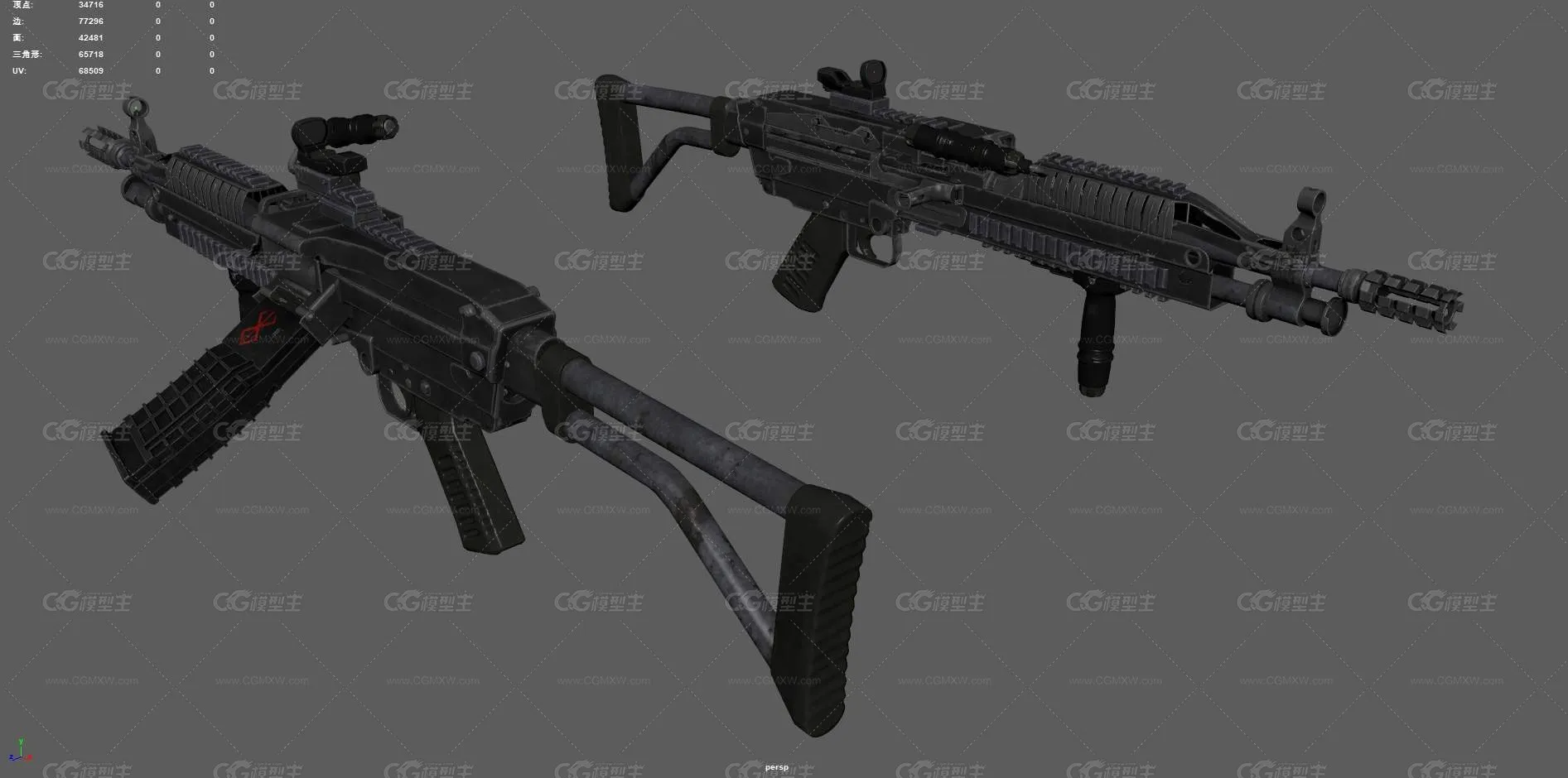 M249机枪 班用机枪 枪械 重机枪 机关枪 通用机枪 连射机枪 军事武器 自动武器 游戏装备-8