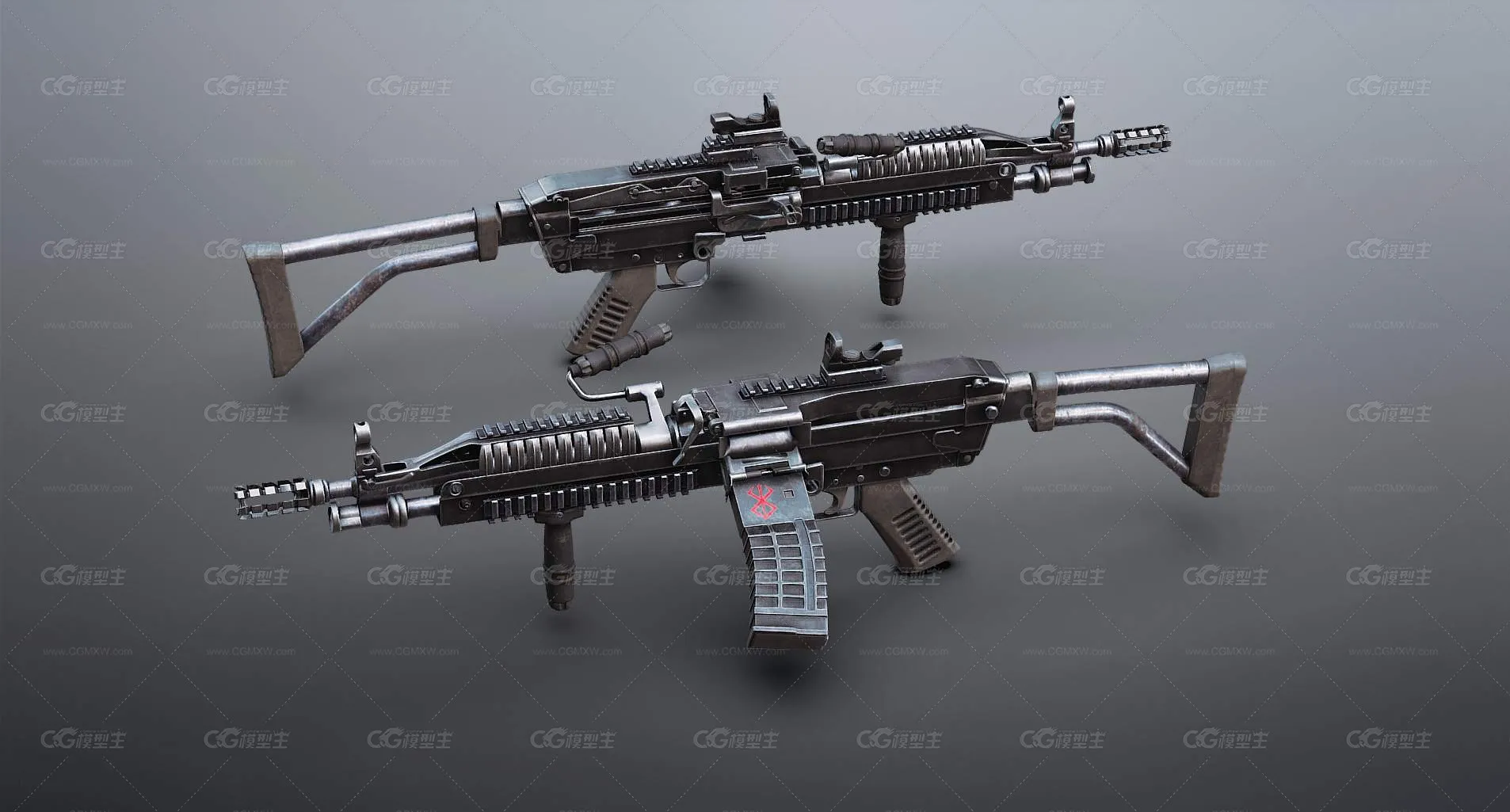 M249机枪 班用机枪 枪械 重机枪 机关枪 通用机枪 连射机枪 军事武器 自动武器 游戏装备-2