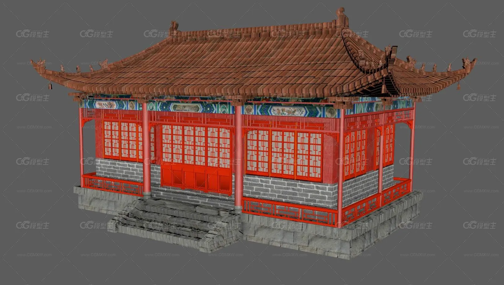 古代中式建筑 园林 古建厢房 古代大殿 东方建筑 阁楼 古代建筑 皇家风格建筑 宫殿 古代房子-4