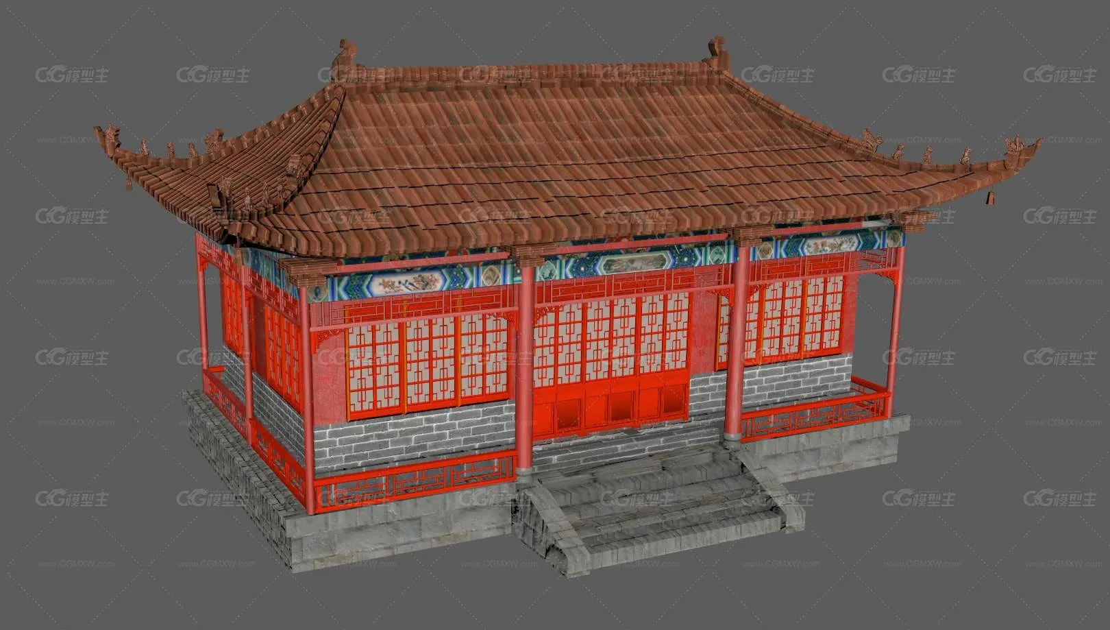 古代中式建筑 园林 古建厢房 古代大殿 东方建筑 阁楼 古代建筑 皇家风格建筑 宫殿 古代房子-3