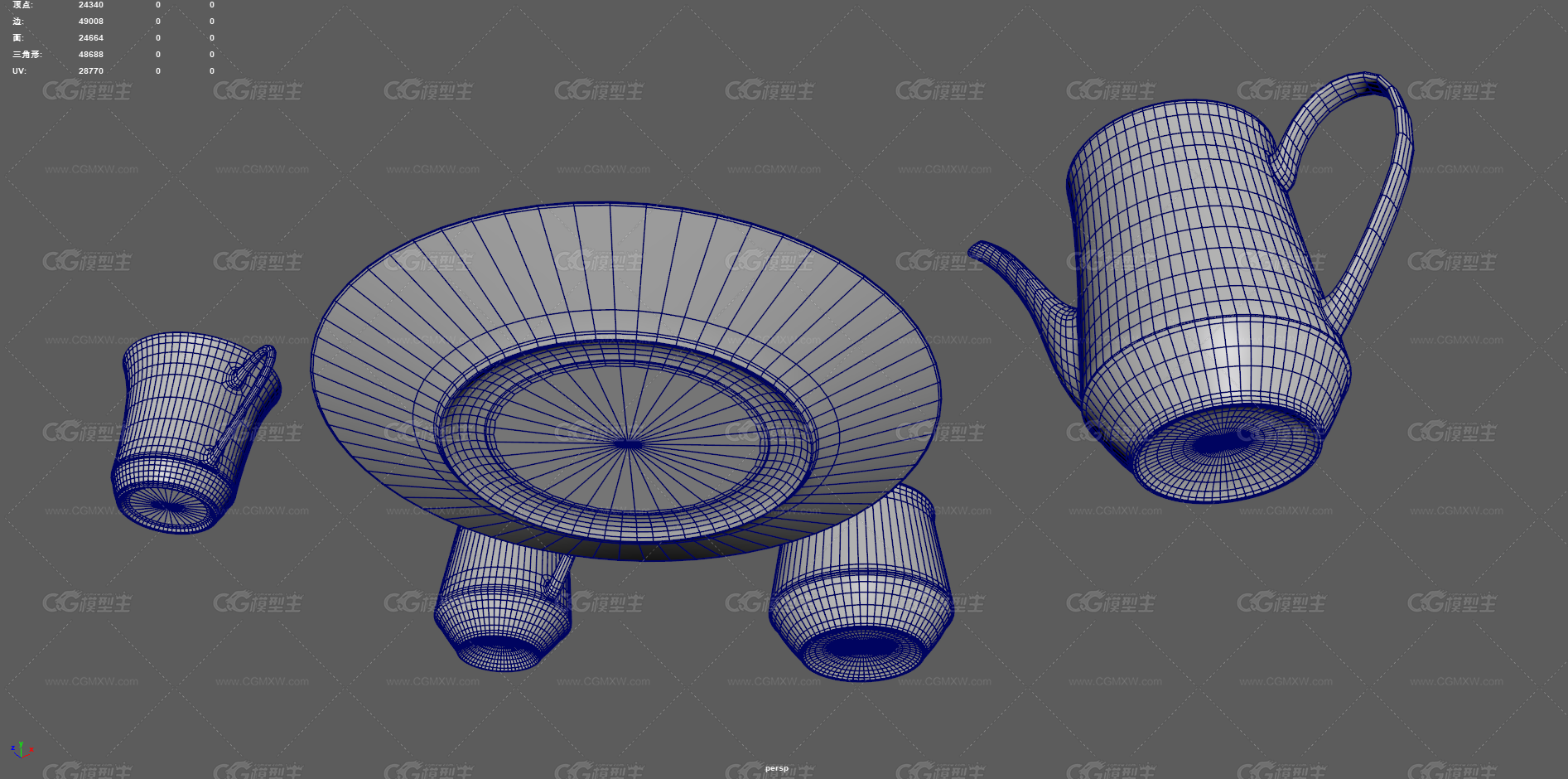 瓷茶具 瓷器 茶壶 茶杯 陶瓷茶具 盘子 茶具 杯子 杯具器皿 古董茶具 艺术茶具 青花瓷器皇家器皿-16