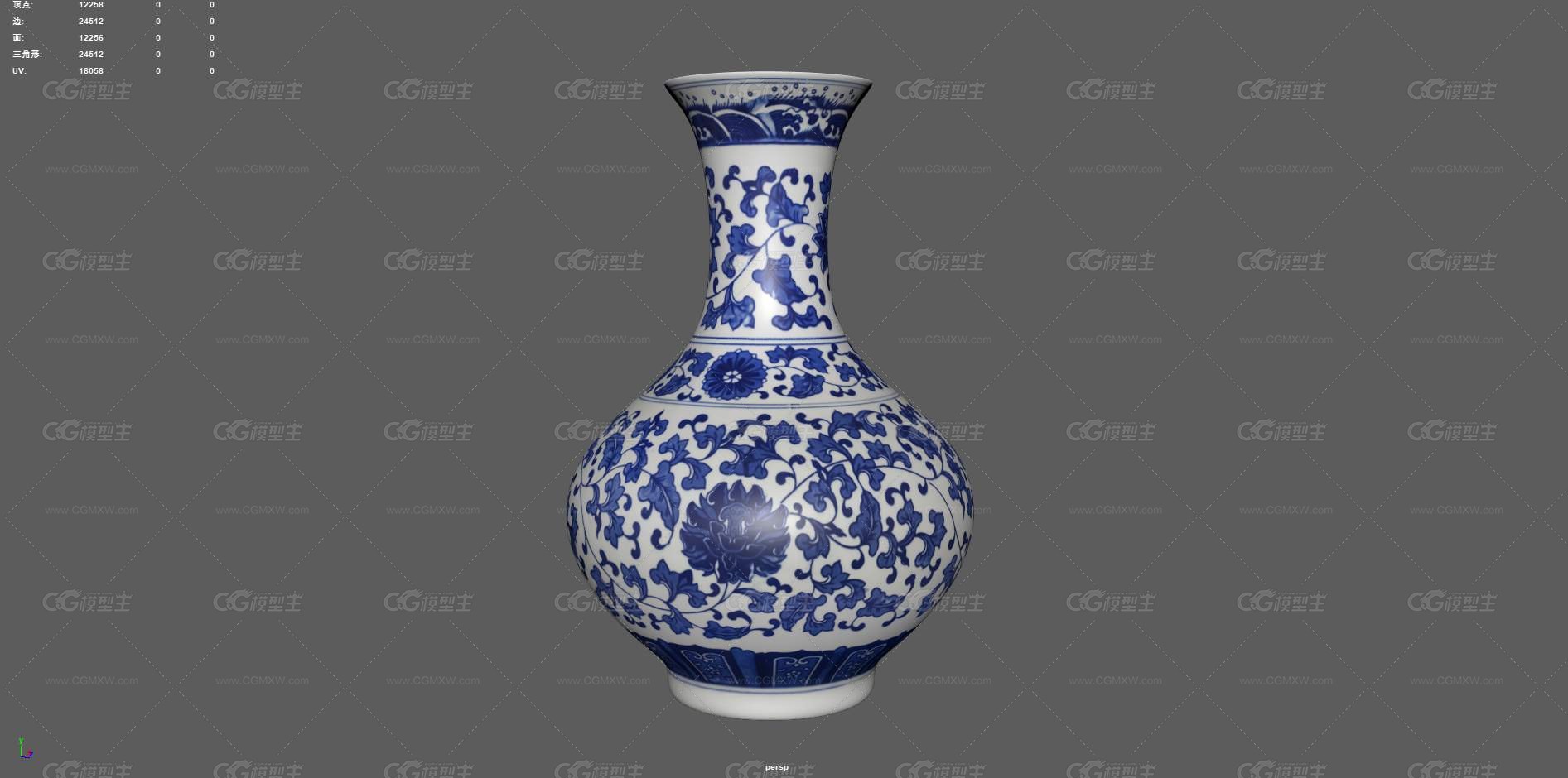 青花瓷 古代瓷器 古董 花瓶 文物 玉壶春瓶 陶瓷 瓷器 艺术品 梅瓶 景德镇瓷器 花瓶摆件-6