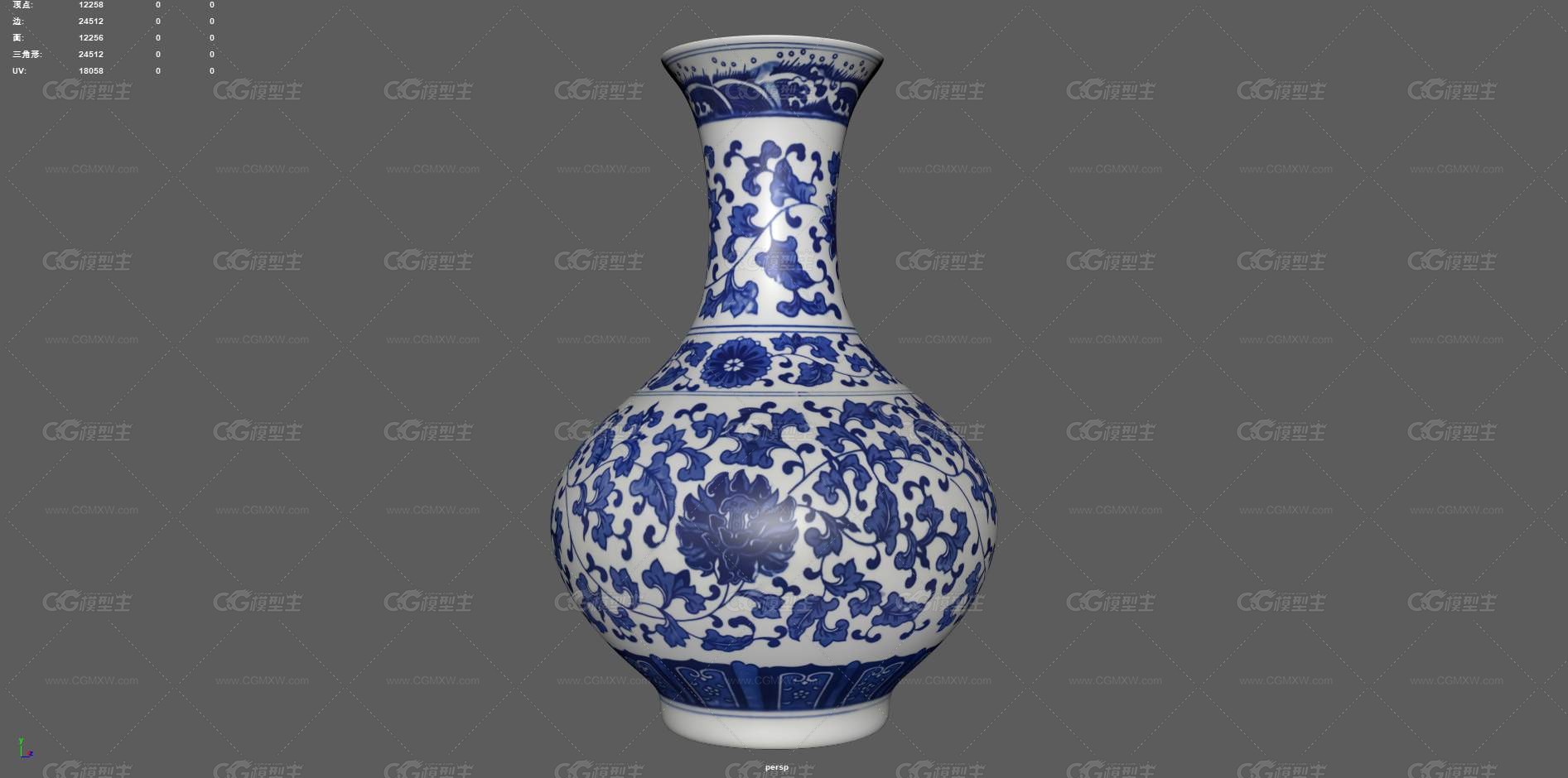 青花瓷 古代瓷器 古董 花瓶 文物 玉壶春瓶 陶瓷 瓷器 艺术品 梅瓶 景德镇瓷器 花瓶摆件-8