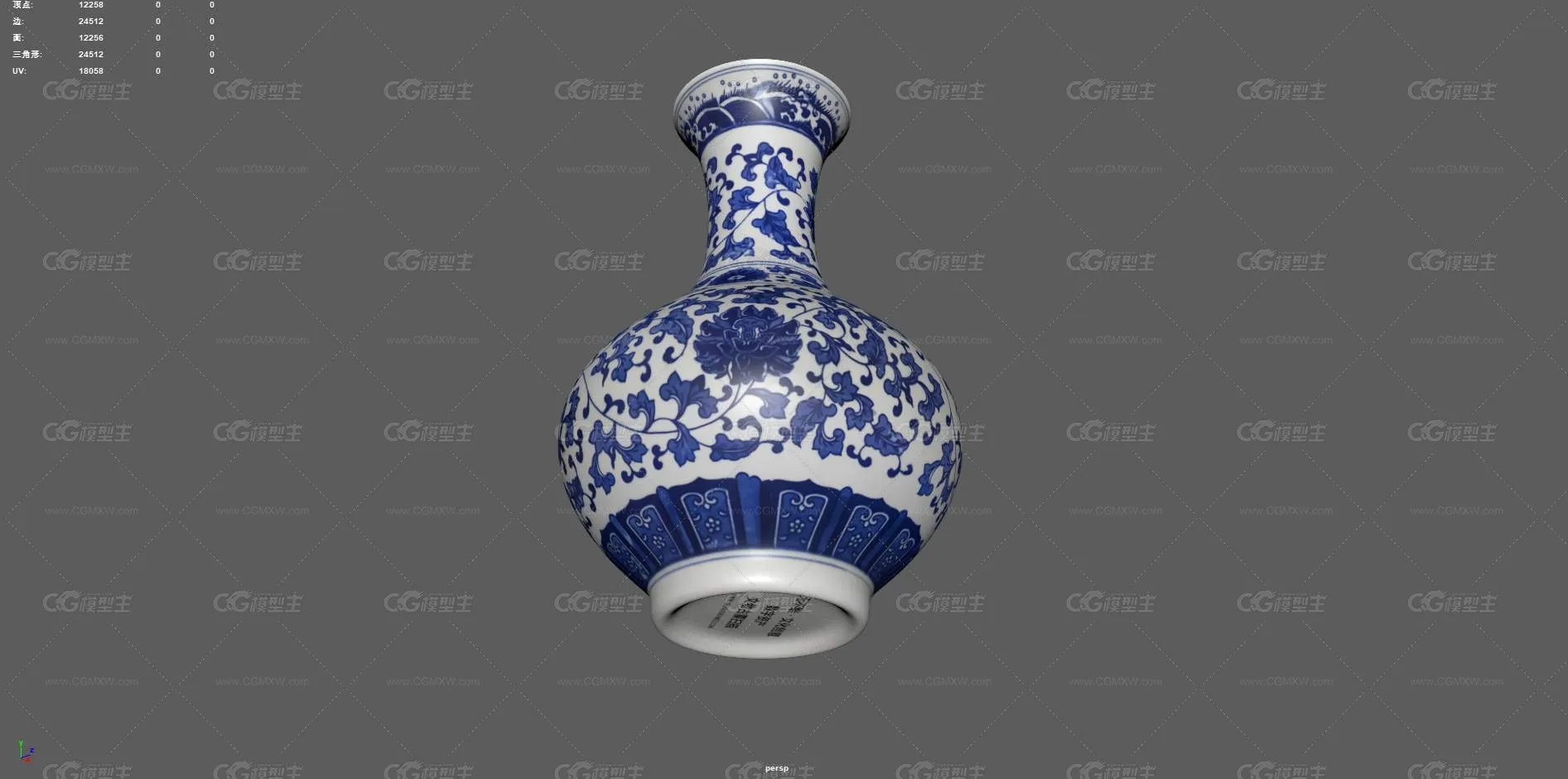 青花瓷 古代瓷器 古董 花瓶 文物 玉壶春瓶 陶瓷 瓷器 艺术品 梅瓶 景德镇瓷器 花瓶摆件-4