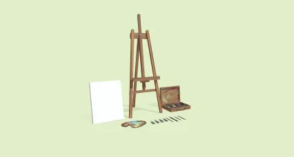 画架 画框 油画架 画板 画笔 颜料 调色盘 绘画美术 艺术用品 油画 绘画笔刷 绘画道具 水粉画