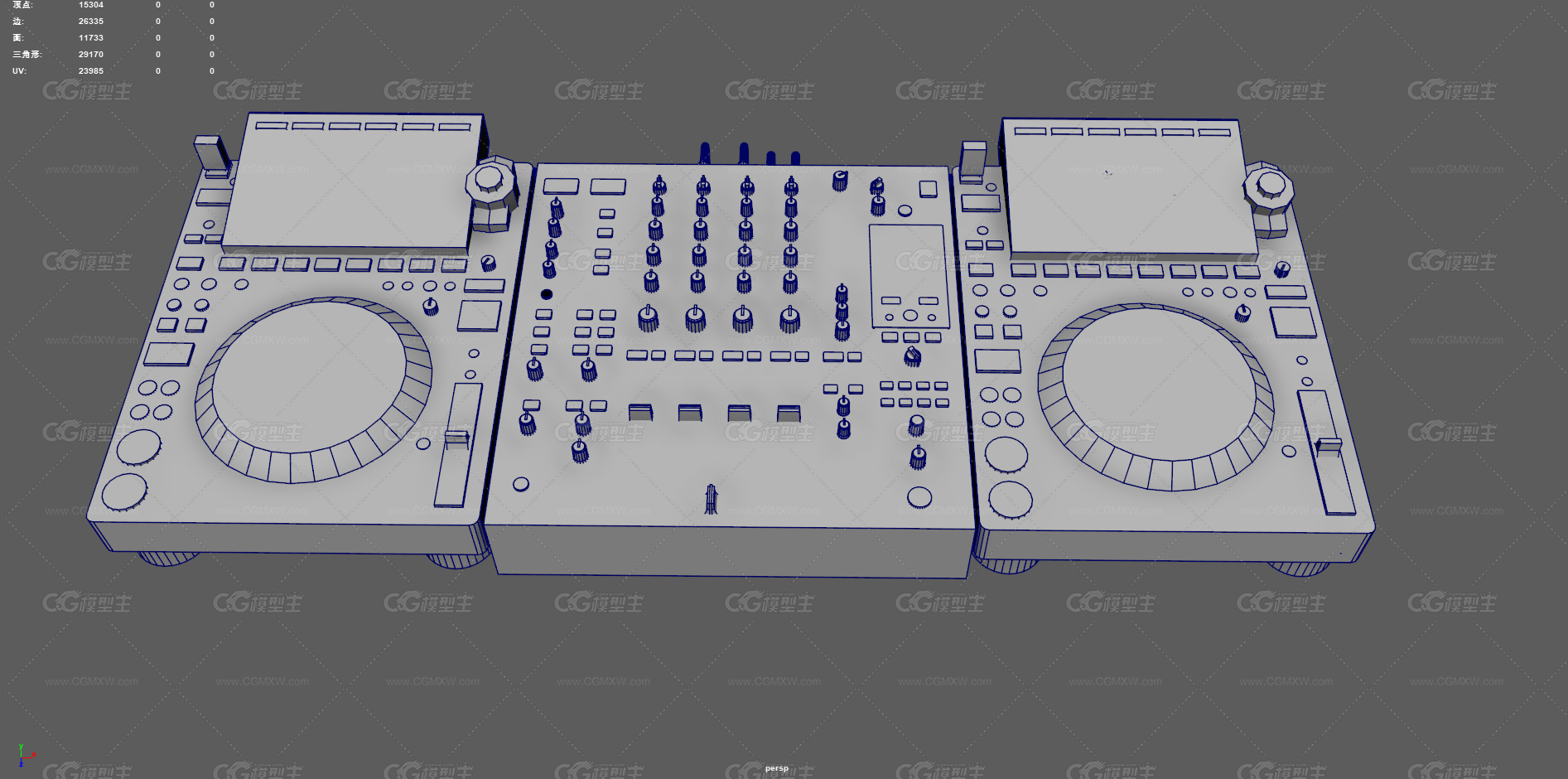 DJ打碟机 混音机 电音合成器 DJ台 打碟机 调音台 导播台 电音仪表盘 数码调音台 录音棚设施-13