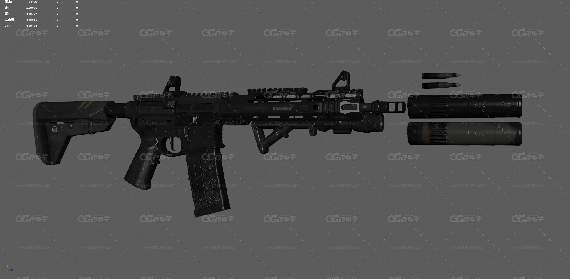 AR-15步枪 自动步枪 突击步枪 军事枪械 现代武器 冲锋枪 卡宾步枪 军事装备 武器 -4