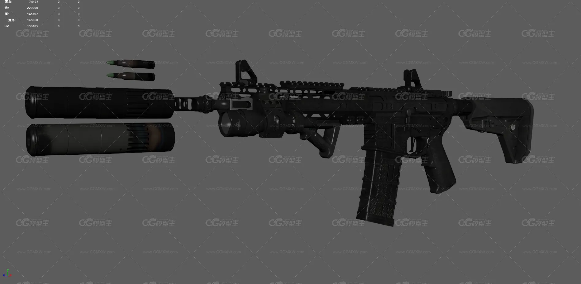 AR-15步枪 自动步枪 突击步枪 军事枪械 现代武器 冲锋枪 卡宾步枪 军事装备 武器 -5